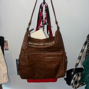 Brown Leather Shoulder Bag